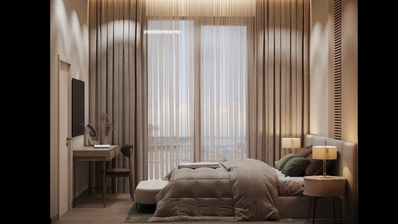 Jednosoban apartman (bez balkona + pogled na grad + sofa)